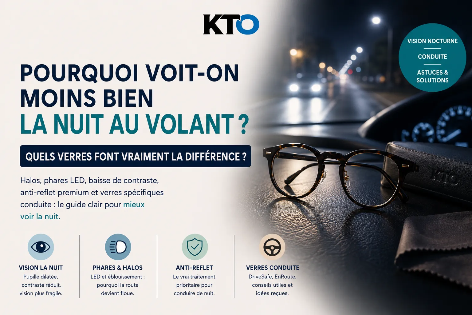 Conduire la nuit : les bons verres pour mieux voir — KTO