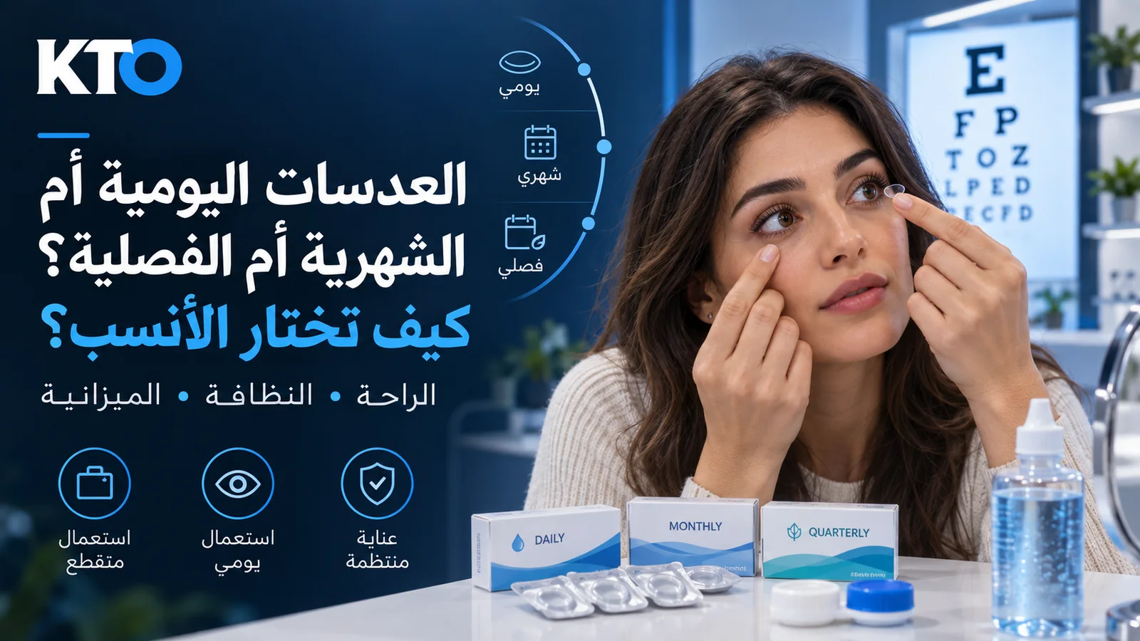 عدسات لاصقة يوميّة أو شهريّة أو فصليّة: كيف تختارون