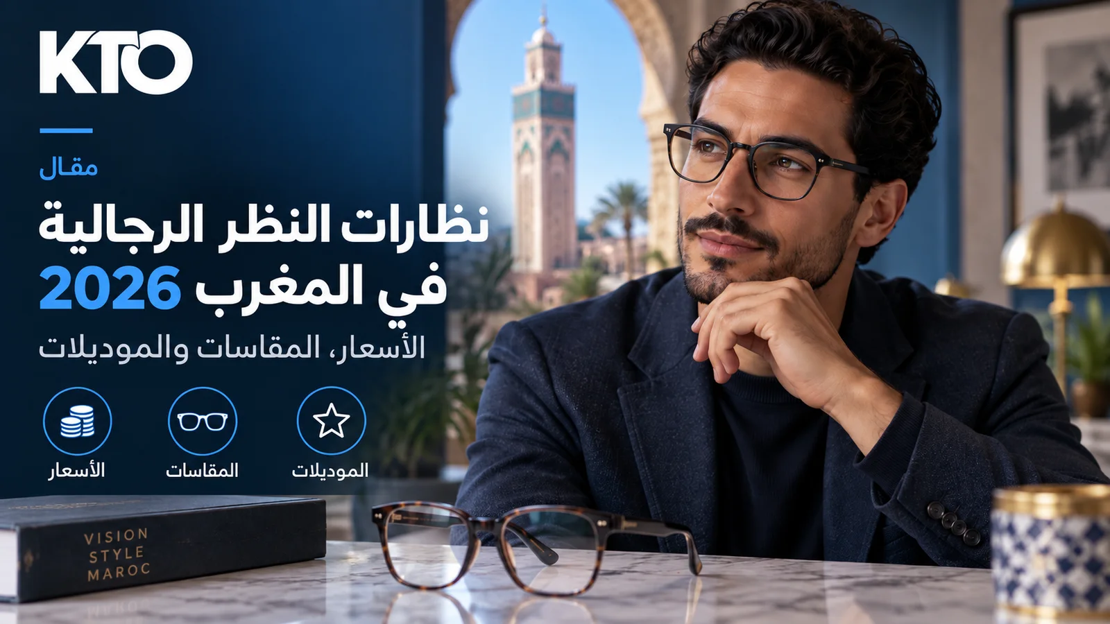 نظارات طبية للرجال في المغرب 2026: الميزانيات والمقاسات والموديلات